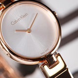 Calvin Klein Authentic White Dial Rose Gold Steel Strap Watch for Women - K8G23646 Authentic Buy Shop Now