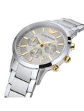 Emporio Armani Quartz Grey Dial Silver Steel Strap Watch For Men - AR11047 Authentic Buy Shop Now