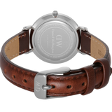 Daniel Wellington Classic Petite St Mawes Black Dial Brown Leather Strap Watch For Women - DW00100237 Authentic Buy Shop Now