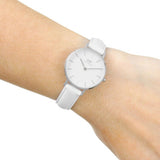 Daniel Wellington Petite Bondi White Dial White Leather Strap Watch For Women - DW00100250 Authentic Buy Shop Now
