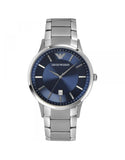 Emporio Armani Renato Blue Dial Silver Steel Strap Watch For Men - AR2472 Authentic Buy Shop Now