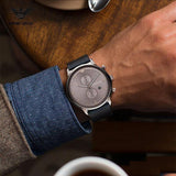 Emporio Armani Classic Grey Dial Grey Leather Strap Watch For Men - AR0388 Authentic Buy Shop Now