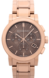 Burberry The City Grey Dial Rose Gold Steel Strap Unisex Watch - BU9754 Authentic Buy Shop Now