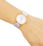 Calvin Klein City Silver Dial White Leather Strap Watch for Women - K2G236X6 Authentic Buy Shop Now