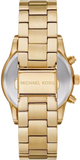 Michael Kors Ritz Chronograph Gold Dial Gold Steel Strap Watch For Women - MK7310 Authentic Buy Shop Now