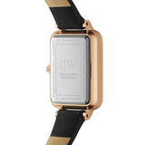 Daniel Wellington Quadro White Dial Black Leather Strap Watch For Women - DW00100434 Authentic Buy Shop Now