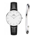 Daniel Wellington Classic Petite Reading White Dial Black Leather Strap Watch For Women - DW00100185 Authentic Buy Shop Now