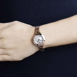 Emporio Armani Chiara Analog White Dial Rose Gold Steel Strap Watch For Women - AR7329 Authentic Buy Shop Now