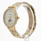 Fossil Jacqueline Moonphase Mother of Pearl Dial Gold Steel Strap Watch for Women - ES5167 Authentic Buy Shop Now