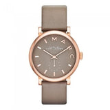 Marc Jacobs Baker Grey Dial Grey Leather Strap Watch for Women - MBM1266 Authentic Buy Shop Now