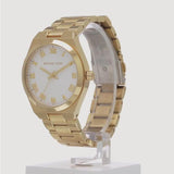 Michael Kors Lennox Three Hand Silver Dial Gold Steel Strap Watch For Women - MK7391 Authentic Buy Shop Now