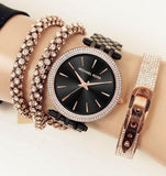 Michael Kors Darci Black Dial Black Steel Strap Watch for Women - MK3407 Authentic Buy Shop Now