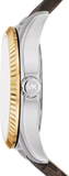 Michael Kors Lexington Silver Dial Brown Leather Strap Watch For Women - MK4745 Authentic Buy Shop Now