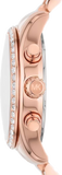 Michael Kors Lexington Chronograph Rose Gold Dial Rose Gold Steel Strap Watch for Women - MK7242 Authentic Buy Shop Now