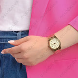 Michael Kors Channing Quartz Gold Dial Gold Steel Strap Watch For Women - MK6623 Authentic Buy Shop Now