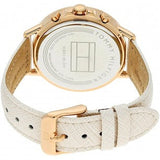 Tommy Hilfiger Angela Silver Dial Cream Leather Strap Watch for Women - 1782123 Authentic Buy Shop Now