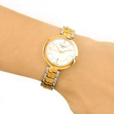 Tissot Flamingo Mother of Pearl White Dial Two Tone Steel Strap Watch For Women - T094.210.22.111.01 Authentic Buy Shop Now