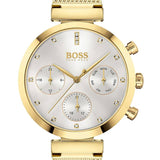 Hugo Boss Flawless White Dial Gold Mesh Bracelet Watch for Women - 1502552 Authentic Buy Shop Now