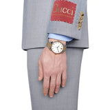 Gucci G Timeless Automatic White Dial Two Tone Steel Strap Watch for Men - YA126356 Authentic Buy Shop Now
