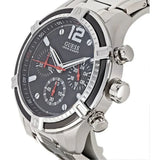 Guess Circuit Chronograph Black Dial Silver Steel Strap Watch For Men - W0968G1 Authentic Buy Shop Now