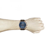 Hugo Boss Champion Blue Dial Brown Leather Strap Watch for Men - 1513817 Authentic Buy Shop Now