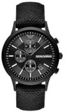 Emporio Armani Renato Chronograph Black Dial Black Nylon Strap Watch For Men - AR11457 Authentic Buy Shop Now