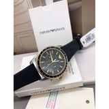 Emporio Armani Sigma Chronograph lack Dial Black Rubber Strap Watch For Men - AR80003 Authentic Buy Shop Now