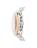 Emporio Armani Aviator Chronograph Beige Dial Silver Steel Strap Watch For Men - AR11239 Authentic Buy Shop Now