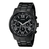 Guess Horizon Chronograph Black Dial Black Steel Strap Watch For Men - W0379G2 Authentic Buy Shop Now