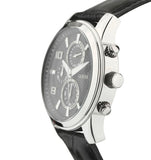 Guess Exec Chronograph Quartz Black Dial Black Leather Strap Watch for Men - W0076G1 Authentic Buy Shop Now