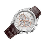 Hugo Boss Driver Quartz Silver Dial Brown Leather Strap Watch For Men - HB1512881 Authentic Buy Shop Now