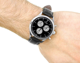 Hugo Boss Companion Black Dial Black Leather Strap Watch for Men - 1513543 Authentic Buy Shop Now