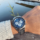 Hugo Boss Chronograph Blue Dial Silver Steel Strap Watch for Men - 1513630 Authentic Buy Shop Now
