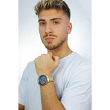 Maserati SFIDA Analog Blue Dial Gold Stainless Steel Watch For Men - R8873640008 Authentic Buy Shop Now