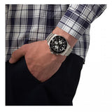 Michael Kors Everest Chronograph Black Dial Silver Steel Strap Watch For Men - MK8256 Authentic Buy Shop Now
