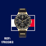 Tommy Hilfiger Eve Chronograph Quartz Black Dial Black Silicone Strap Watch For Women - 1782282 Authentic Buy Shop Now