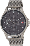 Tommy Hilfiger Shawn Chronograph Quartz Grey Dial Grey Mesh Bracelet Watch for Men - 1791613 Authentic Buy Shop Now