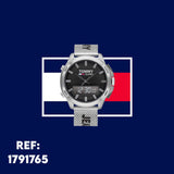 Tommy Hilfiger Digital Black Dial Silver Mesh Bracelet Watch For Men - 1791765 Authentic Buy Shop Now