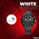 Tommy Hilfiger Aiden Chronograph Black Dial Black Steel Strap Watch For Men - 1791858 Authentic Buy Shop Now