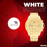 Tommy Hilfiger Lars Chronograph Gold Dial Gold Steel Strap Watch For Men - 1792060 Authentic Buy Shop Now