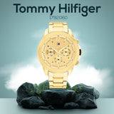 Tommy Hilfiger Lars Chronograph Gold Dial Gold Steel Strap Watch For Men - 1792060 Authentic Buy Shop Now