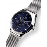 Tommy Hilfiger Oliver Quartz Blue Dial Silver Mesh Bracelet Watch for Men - 1791302 Authentic Buy Shop Now