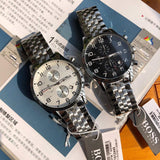 Hugo Boss Aeroliner Chronograph Quartz White Dial Silver Steel Strap Watch For Men - HB1512445 Authentic Buy Shop Now