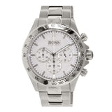 Hugo Boss Ikon Chronograph White Dial Silver Steel Strap Watch for Men - 1512962 Authentic Buy Shop Now