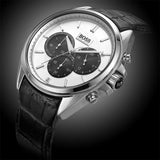 Hugo Boss Driver Chronograph Quartz Silver Dial Black Leather Strap Watch For Men - 1512880 Authentic Buy Shop Now