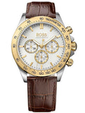 Hugo Boss Ikon White Dial Brown Leather Strap Watch for Men - 1513174 Authentic Buy Shop Now