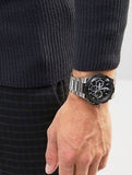 Hugo Boss Supernova Chronograph Black Dial Silver Steel Strap Watch for Men - 1513359 Authentic Buy Shop Now