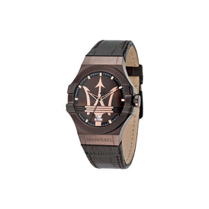 Maserati Potenza Brown Dial Brown Leather Strap Watch For Men - R8851108011 Authentic Buy Shop Now