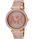 Michael Kors Parker Pink Dial Pink Steel Strap Watch for Women - MK6176 Authentic Buy Shop Now