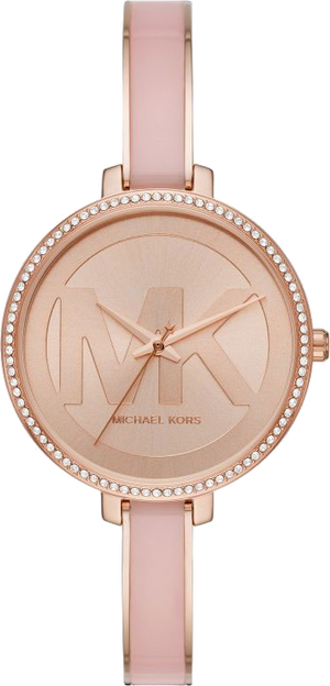 Michael Kors Jaryn Analog Rose Gold Dial Pink Steel Strap Watch For Women - MK4545 Authentic Buy Shop Now